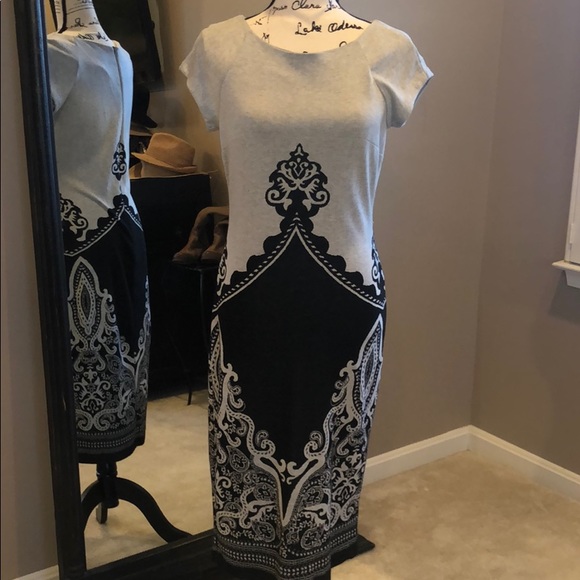 Label by 5/12 Gray and Black Dress - Picture 1 of 5